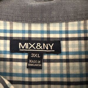 3XL Short Sleeve Mix&NY Casual Button Down